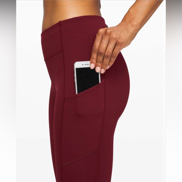 Lululemon Speed Up Tight Tall 31" in Burgundy, Size 4, Style: W5BP1T - Picture 3 of 12